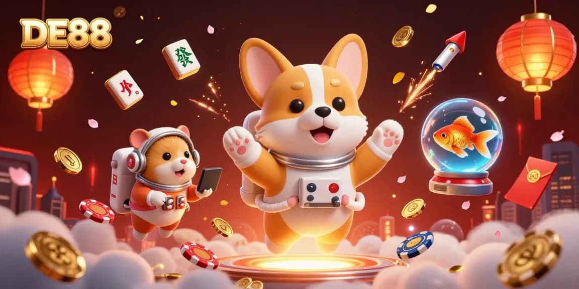 Experience the thrill of gaming at DE88 casino with vibrant characters and dynamic visuals.