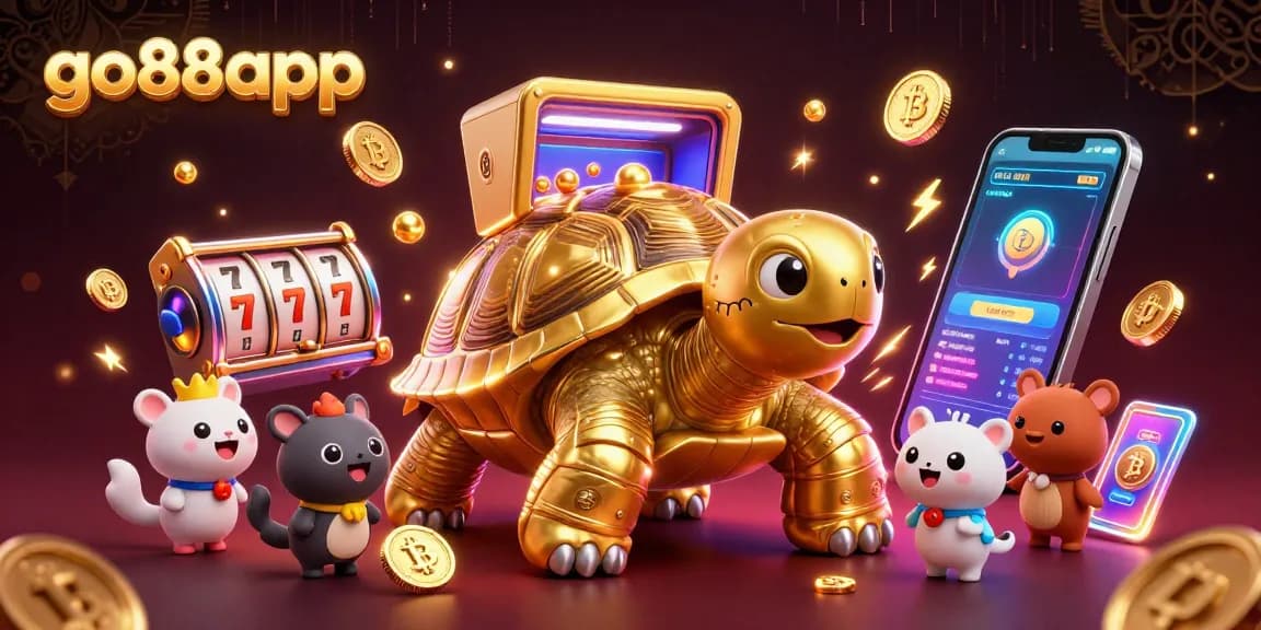 Engage with the go88app gaming experience featuring golden tortoise and exciting casino elements.