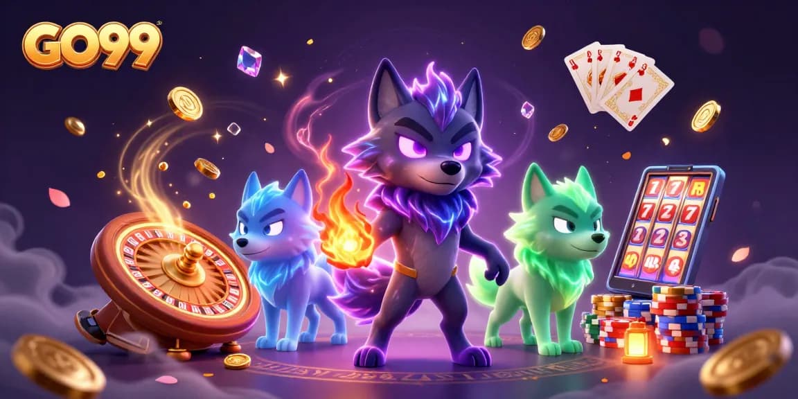 Experience thrilling wins with GO99 in an engaging casino scene filled with dynamic game elements.