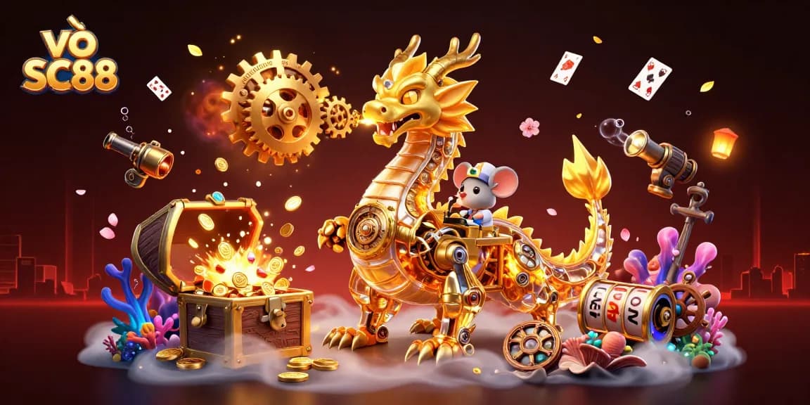 Engage in exciting gameplay at vào SC88, featuring a golden dragon and dazzling games.