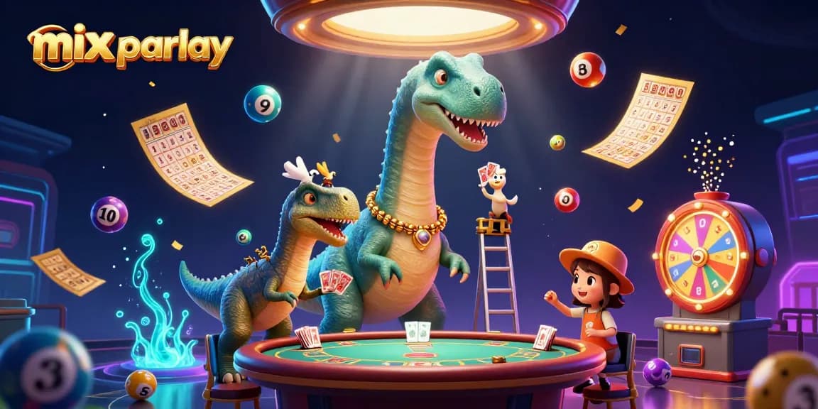 Engage with mix parlay on a vibrant casino scene filled with dynamic elements and colorful interactions.