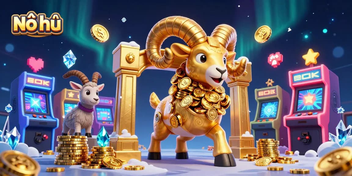 Nổ hũ jackpots explode with excitement in this dynamic 3D scene featuring cartoon characters and vibrant game elements