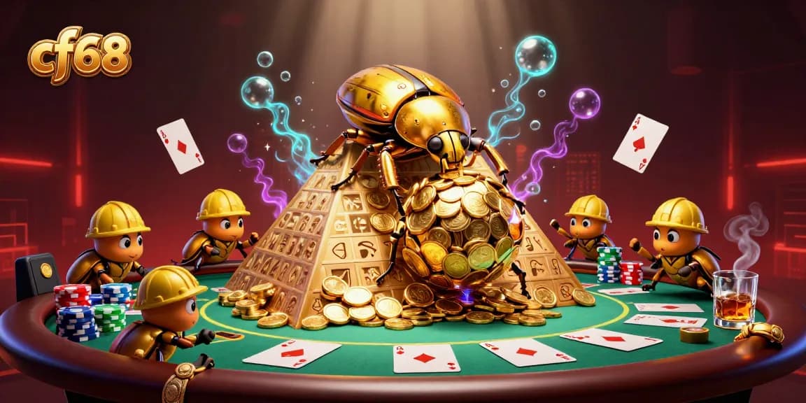 Play casino games with cf68 and enjoy an immersive atmosphere with golden coin beetles
