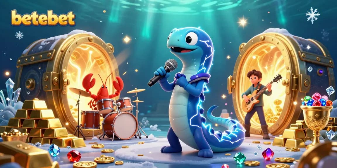 Experience the electric eel DJ and band at betebet's vibrant underwater casino stage.
