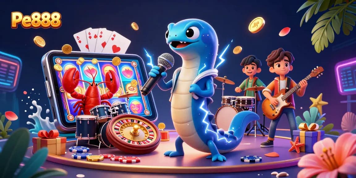 Experience excitement with Pe888’s thrilling underwater casino featuring a DJ eel and dynamic game elements.