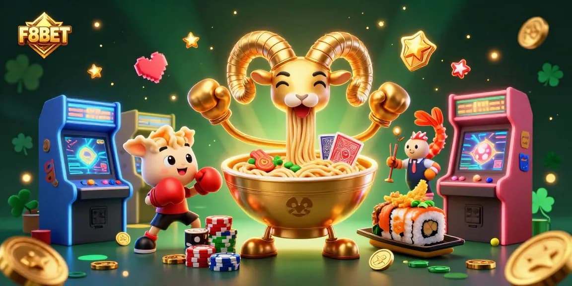 Play and win big with F8BET's exciting casino games featuring unique characters and vibrant graphics
