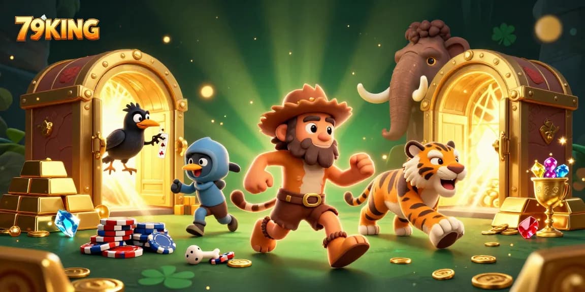 Experience the excitement of 79KING with engaging prehistoric casino games and vibrant treasures.