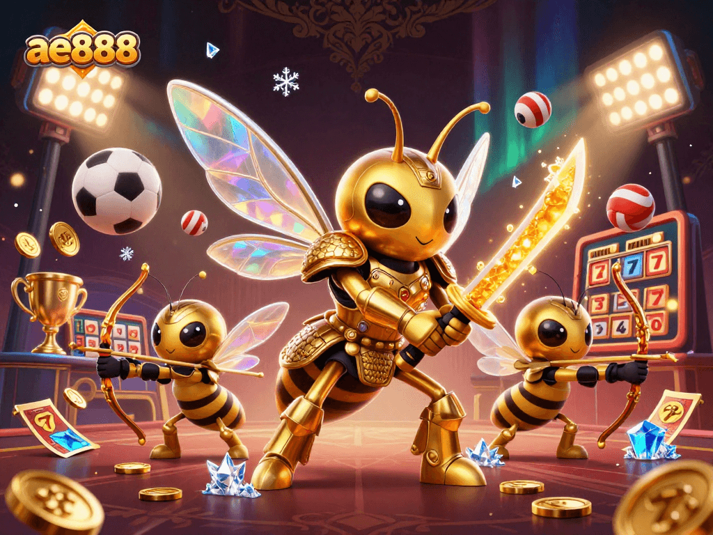 Experience excitement with ae888 in this vibrant 3D casino scene featuring thrilling games.