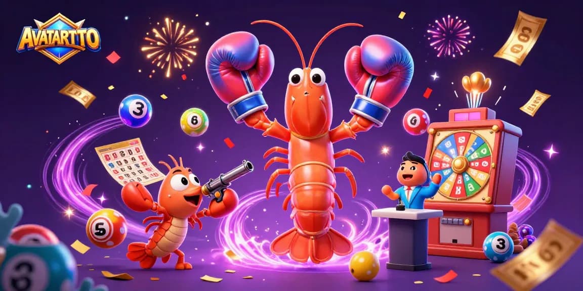 Join the fun with AVATARTOTO's thrilling lottery scene featuring vibrant characters and elements!