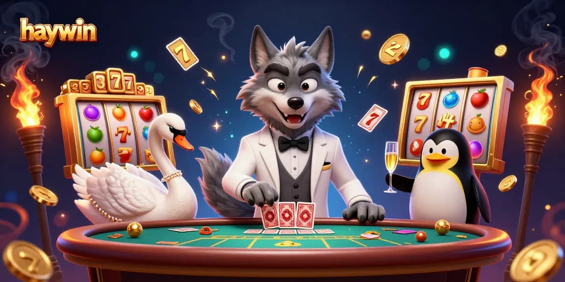 Experience winning strategies at Haywin's vibrant online casino, featuring engaging characters and dynamic elements.