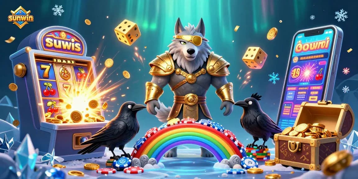 Experience thrilling wins with sunwin as Odin and ravens celebrate at a vibrant casino