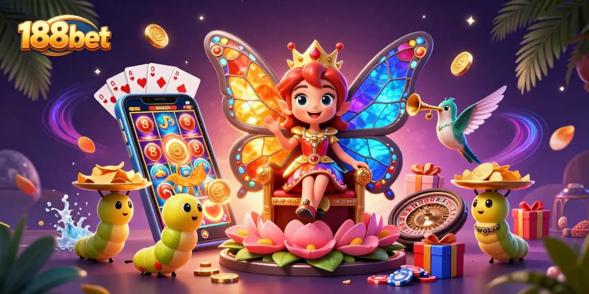 Experience exciting gaming at 188bet with vibrant scenes of casino action featuring dynamic elements.