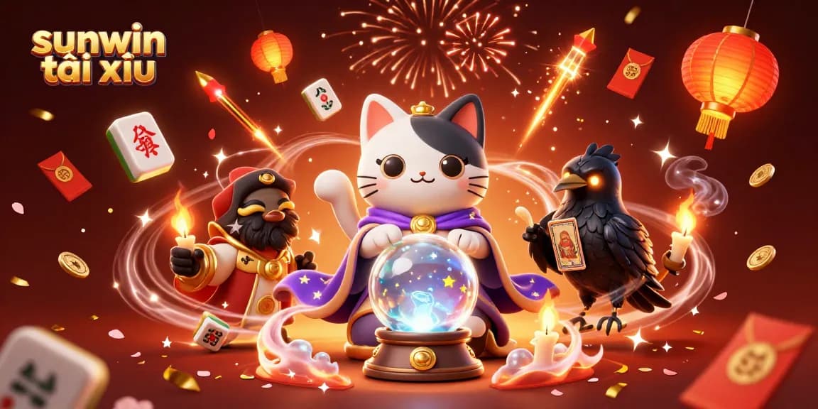 Engage in excitement with sunwin tài xỉu, where the mystic cat and raven set the gambling mood.