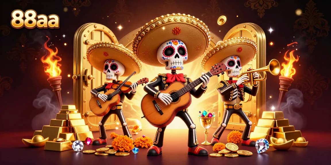Experience thrilling wins at 88aa with vibrant gaming visuals and enchanting mariachi elements.