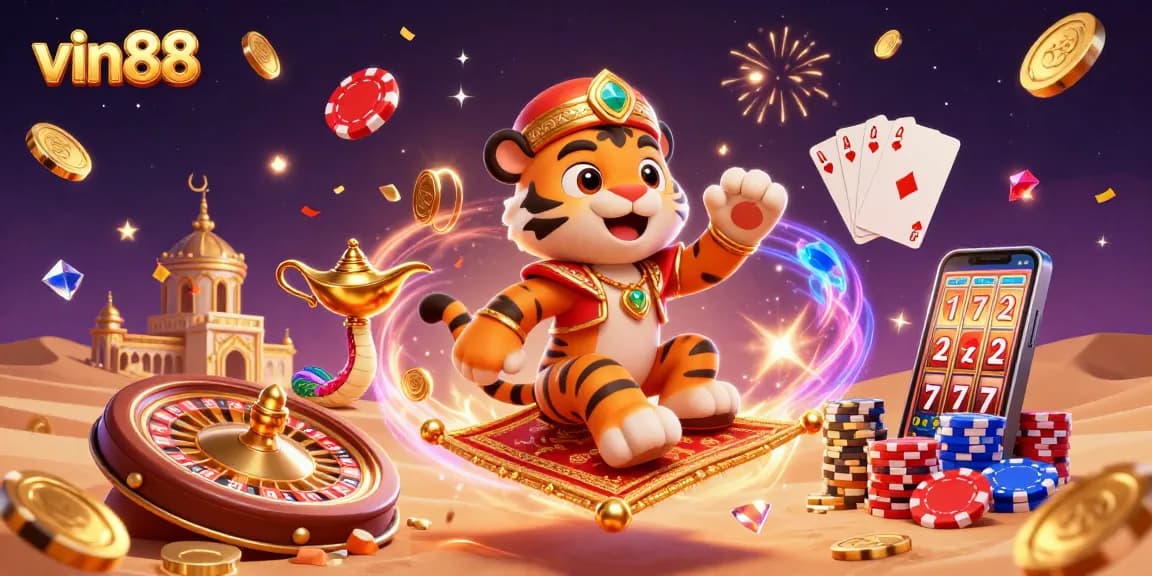Experience the thrill of vin88 as the tiger sultan gambles in a vivid 3D casino world.