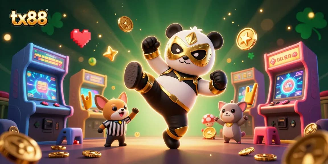 Experience the thrill of tx88 with animated casino action, lively animals, and engaging arcade elements.