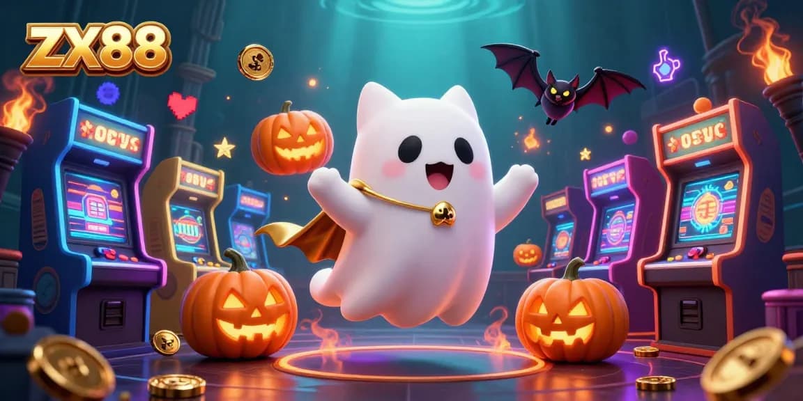 Experience the thrill of winning at ZX88 casino with ghostly fun and vibrant gaming elements.