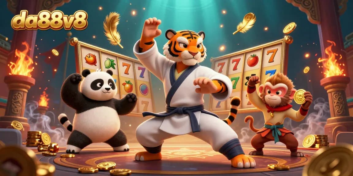 Experience thrilling wins at da88v8 with a dynamic 3D casino illustration featuring engaging game elements.