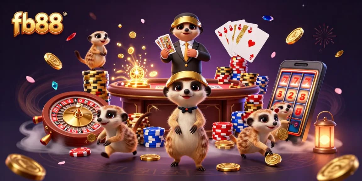 Experience the thrilling games at fb88 casino with meerkats managing bets and rewards.