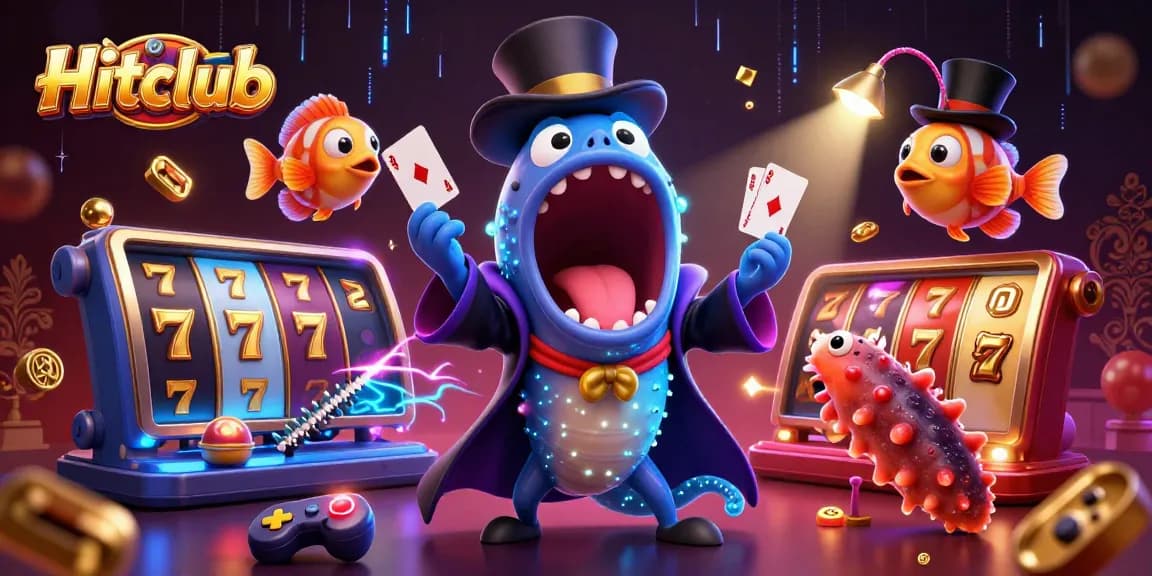Hitclub showcases a captivating casino scene with magical sea creatures and interactive slot elements.