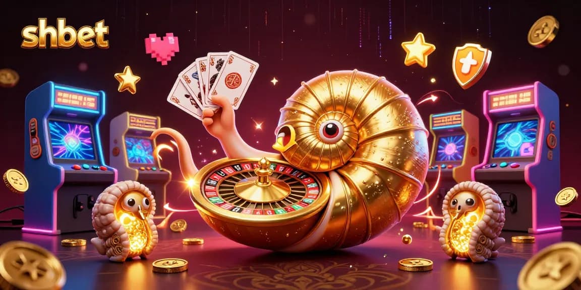 Engage in shbet online gaming, where a giant nautilus roulette wheel hosts vibrant casino action.
