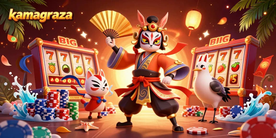 Engage in thrilling slot reels action with kamagraza, showcasing vibrant characters and dynamic gameplay.