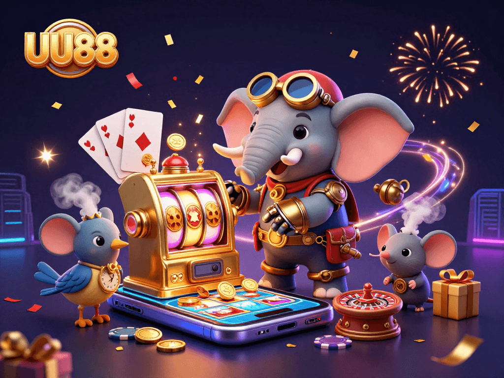 Experience thrilling gameplay at UU88 with vibrant slots and immersive casino elements.
