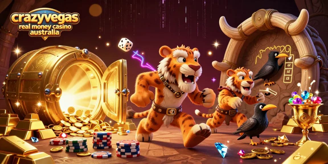 Experience the thrill of crazyvegas real money casino australia with exciting caveman characters in a vibrant casino.