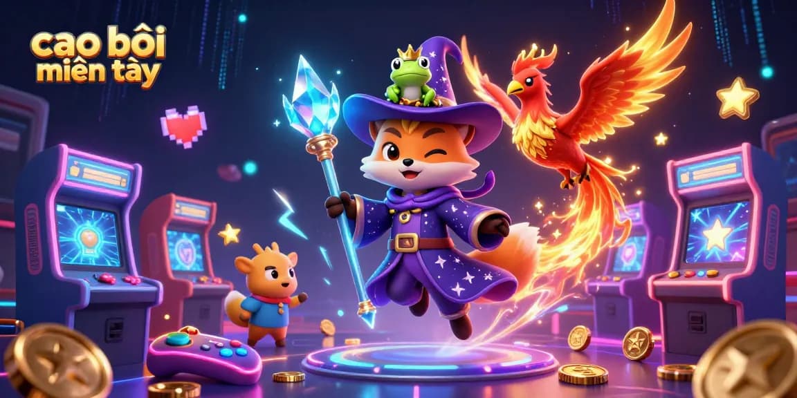 Engage in exhilarating gameplay with "cao bồi miền tây," featuring vibrant characters and casino excitement.