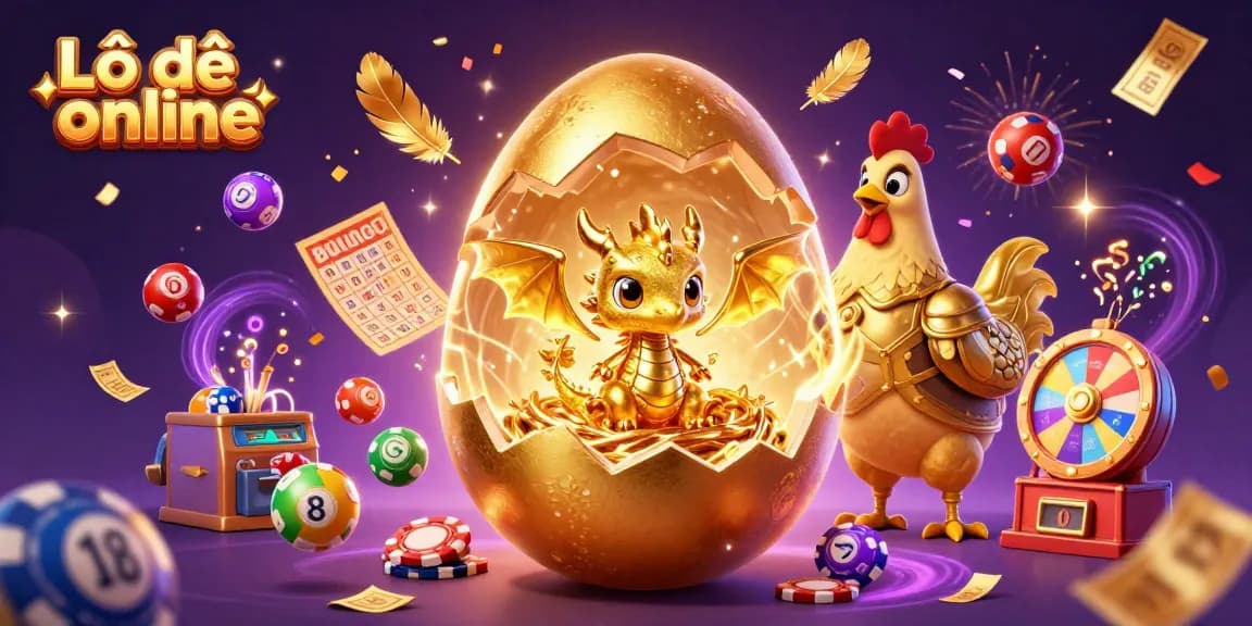 Experience thrilling gameplay in Lô đề online with a golden dragon guarding the way to winnings!
