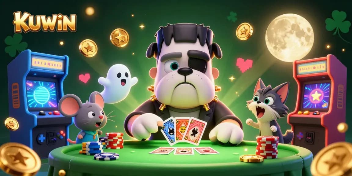 KUWIN invites players to enjoy thrilling high-stakes games with Frankenstein bulldog dealer and gaming fun.