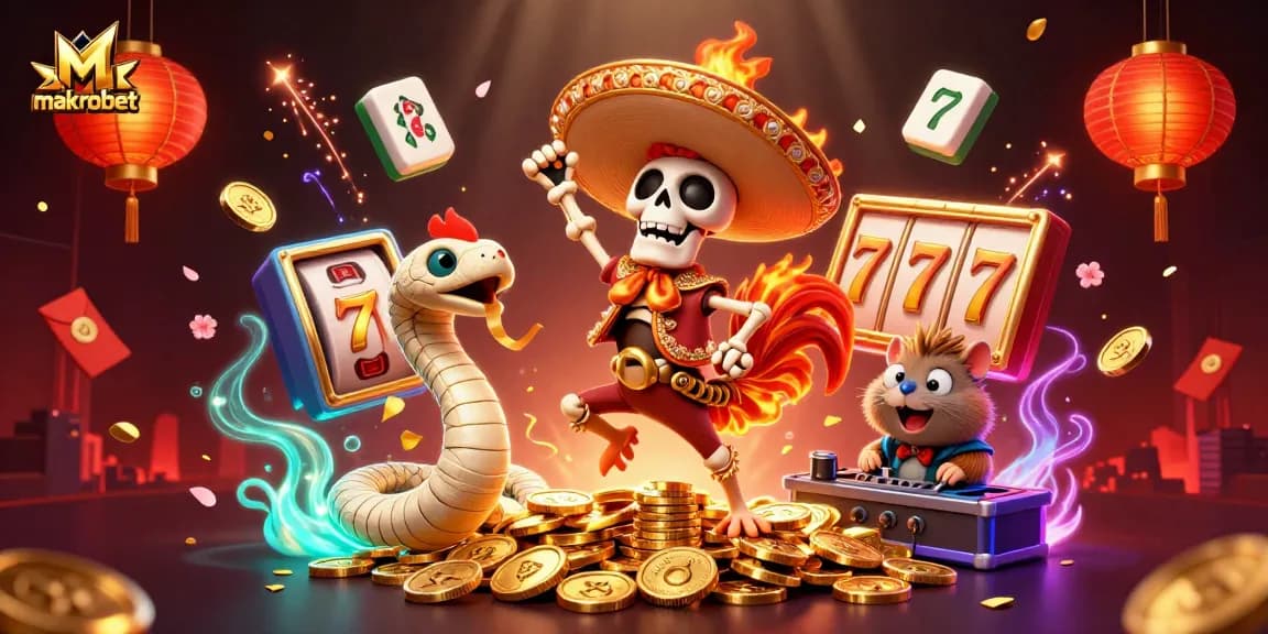 Makrobet ile jackpot kazanma heyecanını paylaşan canlı ve dinamik bir casino sahnesi.