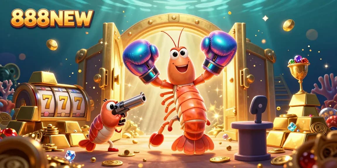 Experience the thrill of 888NEW with our vibrant underwater casino adventure featuring lucky charms and treasures.