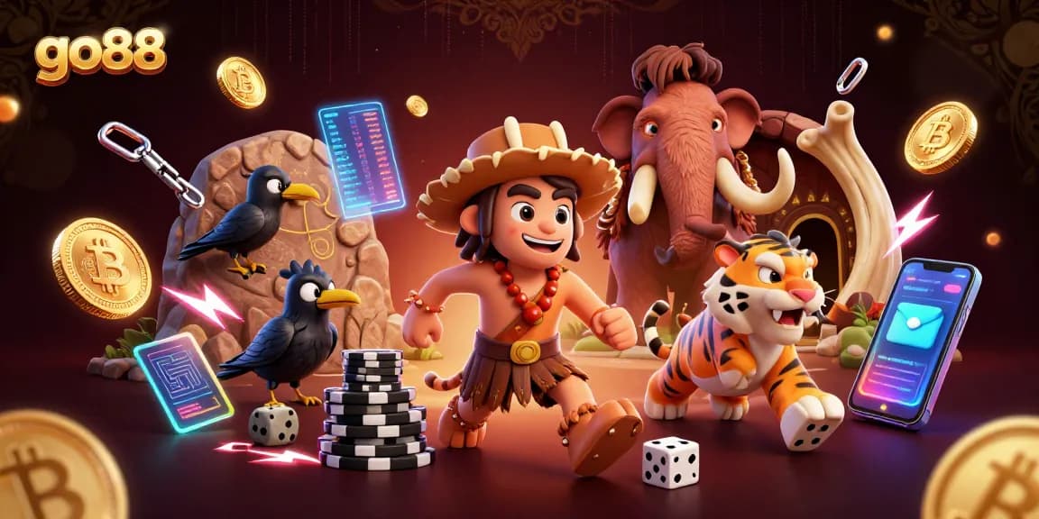 Experience thrilling adventures at go88's prehistoric casino with vibrant characters and dynamic games.