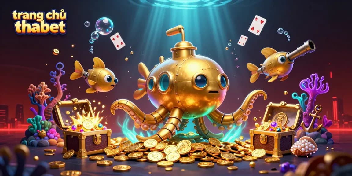 Experience excitement at trang chủ thabet with a whimsical underwater casino adventure featuring gold and gems.