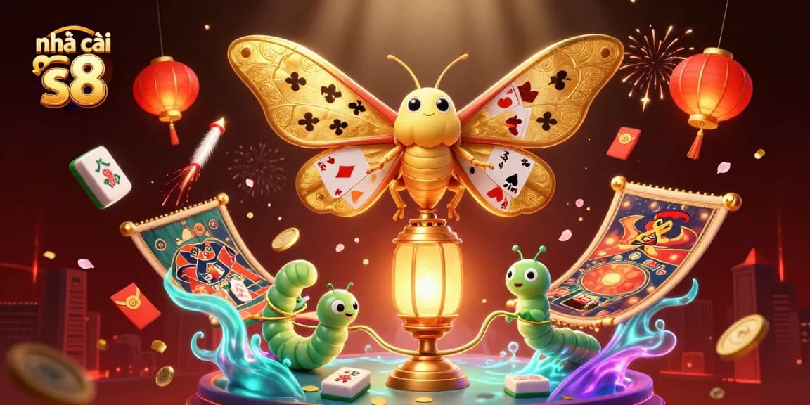 Place bets at nhà cái s8 with vibrant casino scenes featuring lucky motifs and engaging game elements.