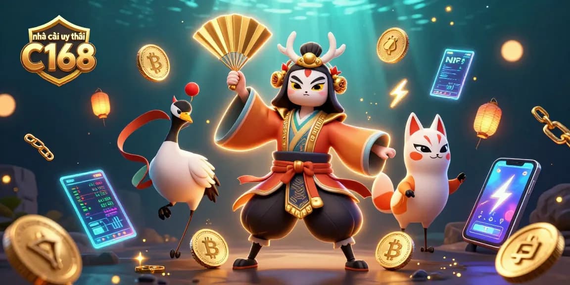 Experience gaming at nhà cái uy tín C168 with vibrant 3D illustrations and captivating characters.