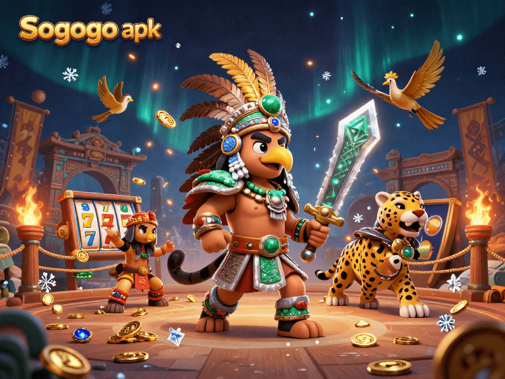 Sogogo apk offers thrilling slot adventures with Aztec warriors and rich symbols.