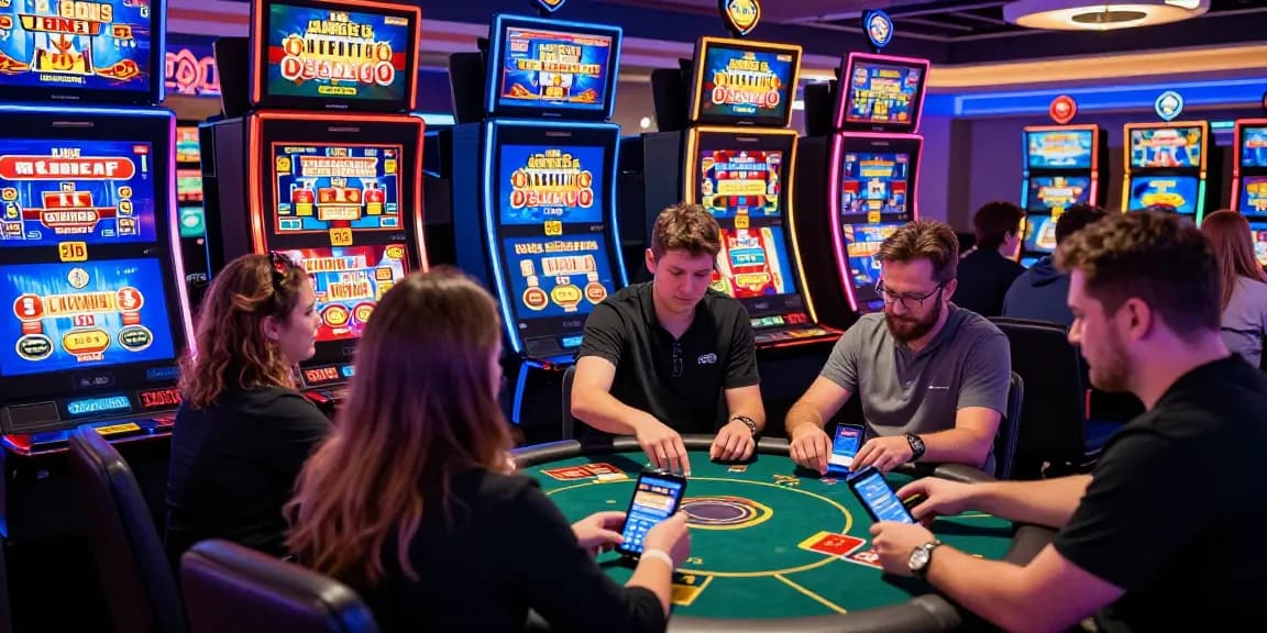 Engaging scene at a credit card casino showcasing diverse players enjoying various games, highlighting https://aisa.org.uk.