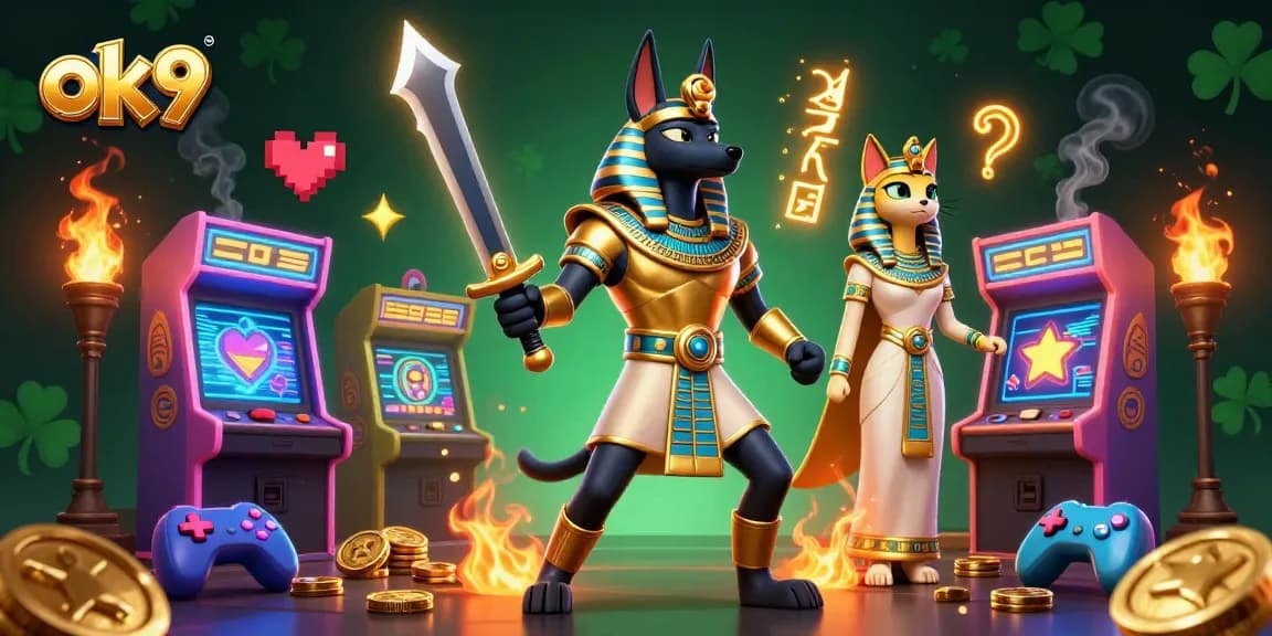 Engage in exciting casino gaming at ok9, featuring Egyptian warrior gaming elements.