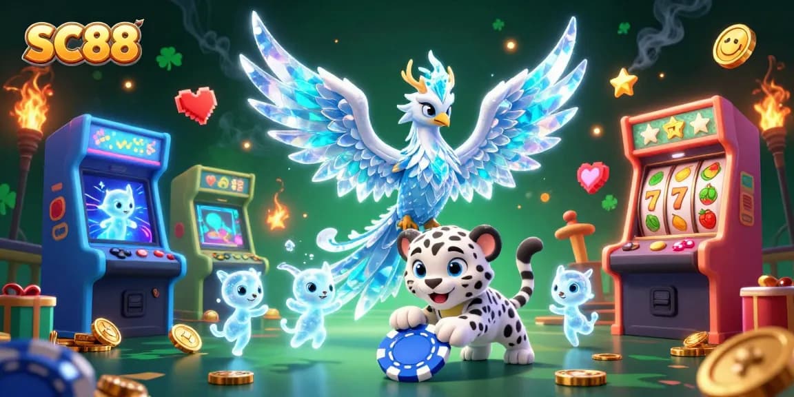 Experience the thrill of SC88's casino games with dynamic characters and vibrant visuals.