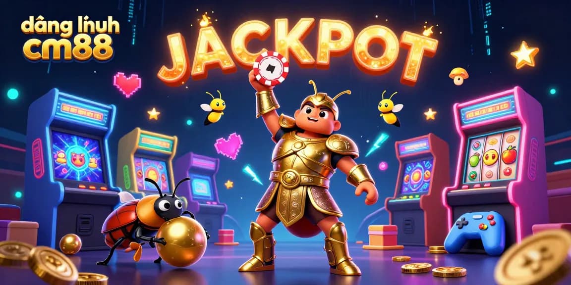 Engage with thrilling gaming action at đăng nhập cm88 with vibrant casino elements surrounding iconic characters.