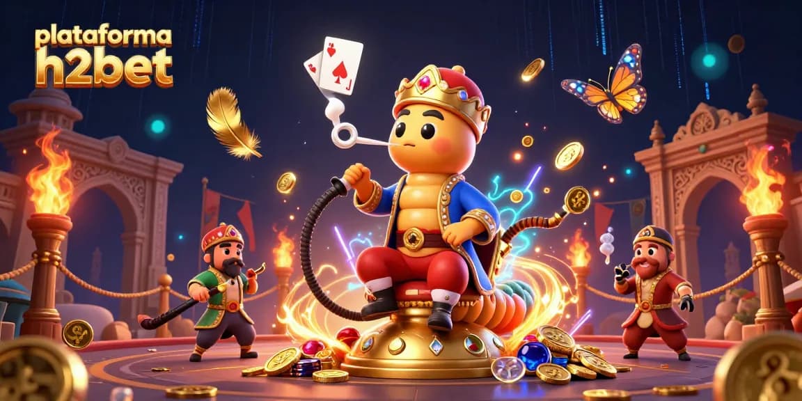 Jogando na plataforma h2bet, a imagem captura uma ilustração vibrante do jogo de cassino com elementos ricos em detalhes.