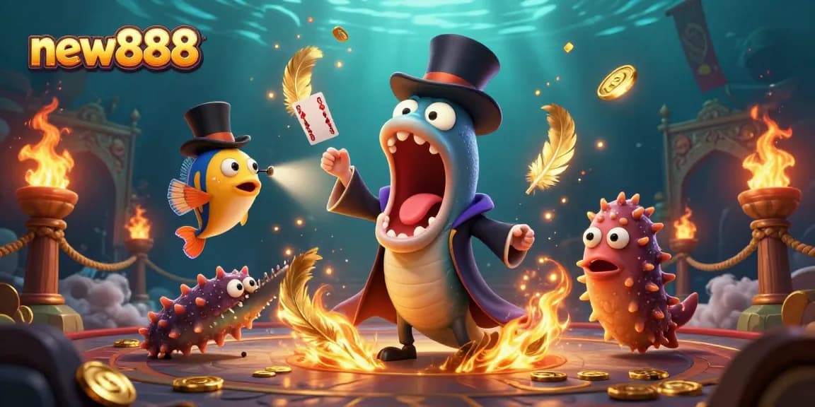 Winning jackpots and enjoying new888 games in a vibrant underwater casino scene