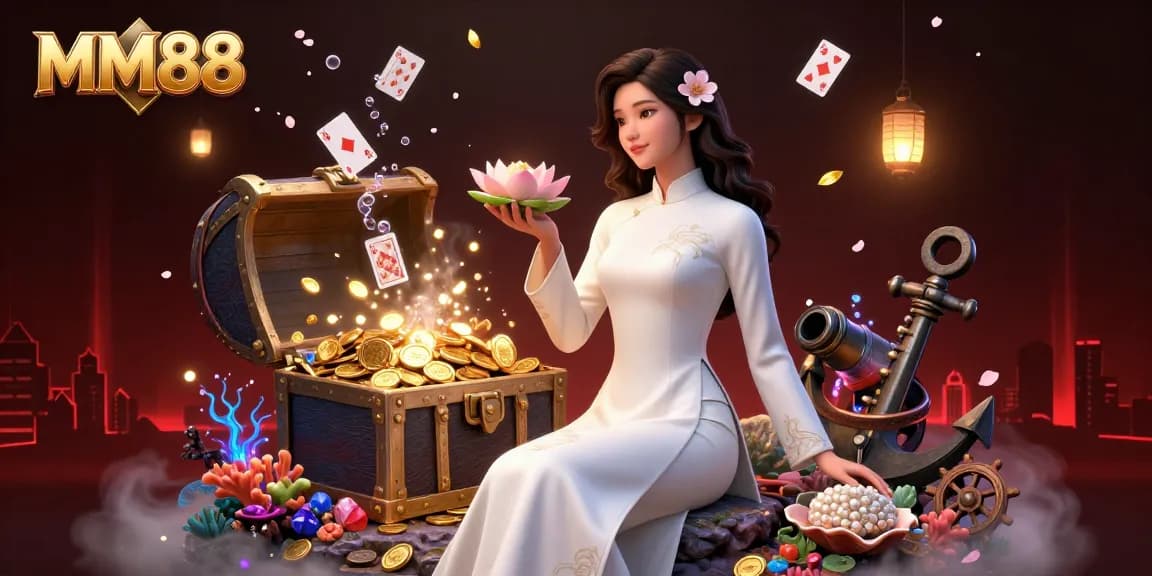 Join the excitement at MM88 with a vibrant 3D illustration of winning moments in gameplay.