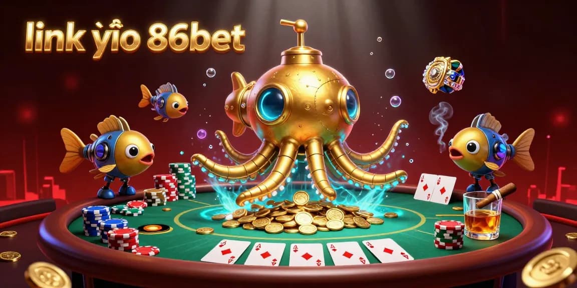 Experience the excitement of gambling with link vào 86bet featuring a vibrant casino-themed underwater scene.