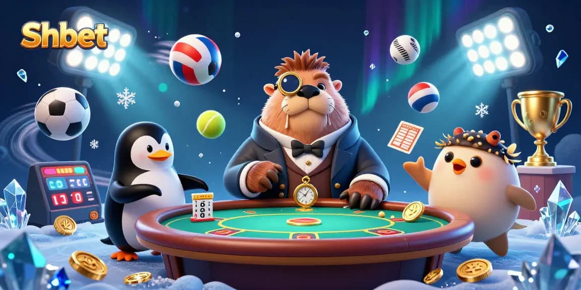 Engage in thrilling poker with Shbet’s cartoon walrus, penguin dealer, and a bluffing pufferfish.