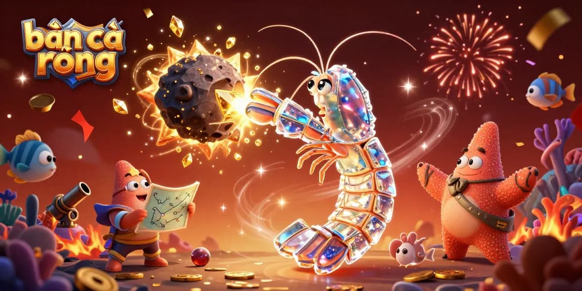 Bắn cá rồng gameplay showcases vibrant sea creatures and action-packed winning moments.
