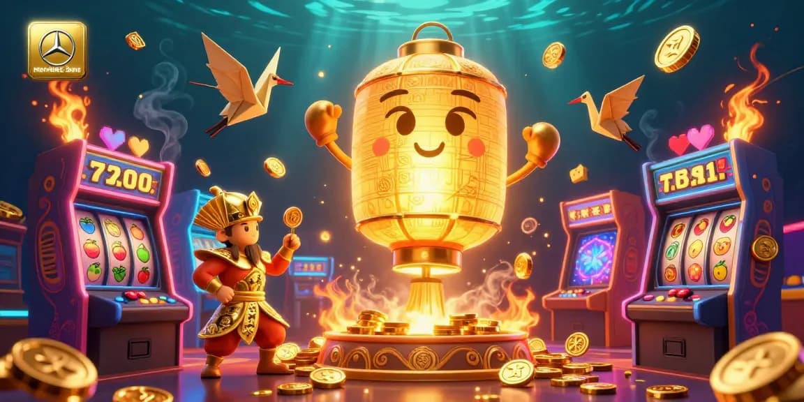 Experience the thrill of gambling with mercedes-benz in a vibrant casino filled with glowing elements.