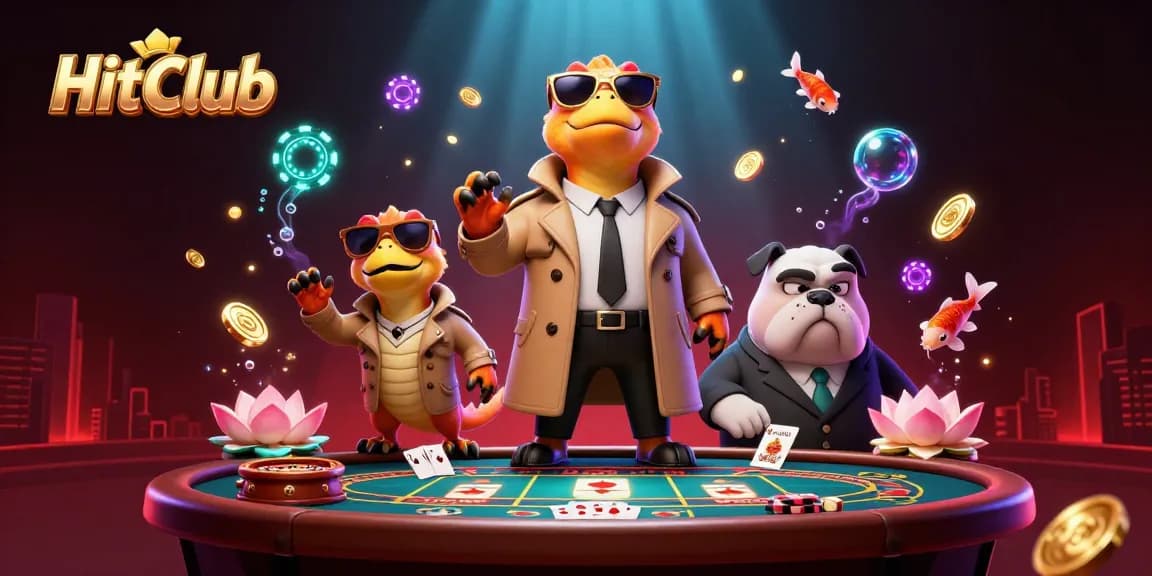 HitClub brings excitement with raptors sneaking into a VIP casino lounge filled with bright gaming elements.